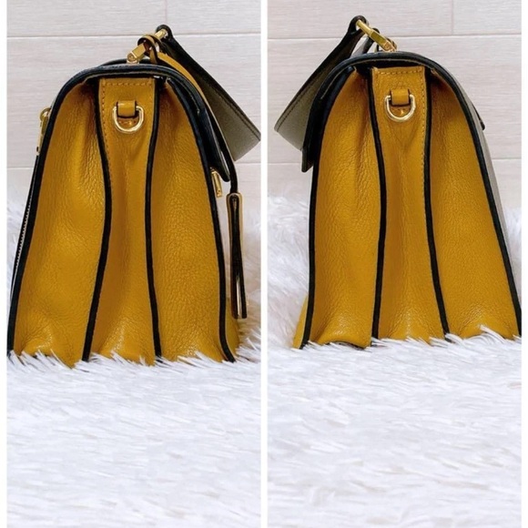 Miu Miu Two-Tone Yellow and Gray Satchel - Picture 5 of 10